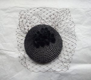 Black Blossom Flower Fascinator top