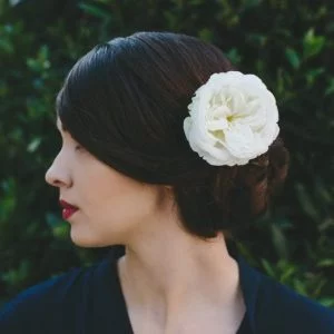Ivory Rose Hair Clip