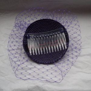 Purple Pansy Flower Fascinator back
