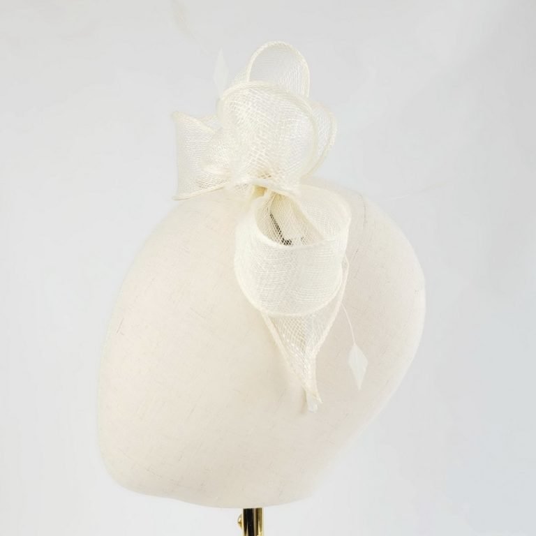 Colors Accessories Mini Loop Feather Clip Fascinator Ivory