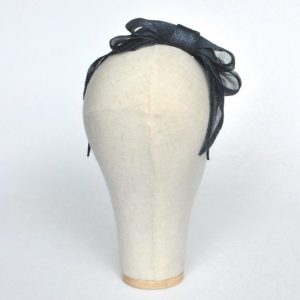 Navy Blue Bow Headband - back