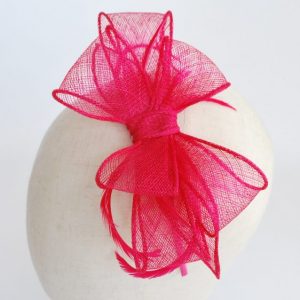 Close up of Sinamay Bow Loops