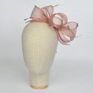 Latte Loop Fascinator with Coque Feathers
