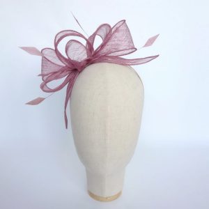 Dewberry Loop Fascinator with Coque Feathers