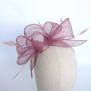 Dewberry Loop Fascinator with Coque Feathers