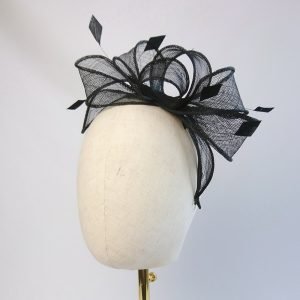 Black Fascinator for Wedding Guests