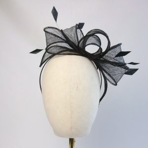 Mother of the Bride Fascinator in Black