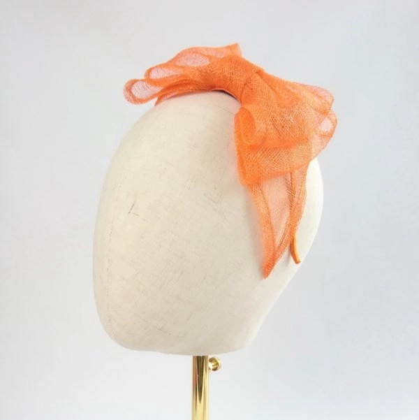 Orange Large Sinamay Bow Fascinator