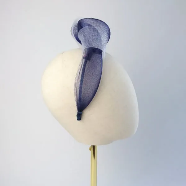 Navy White Contemporary Hair Accessory