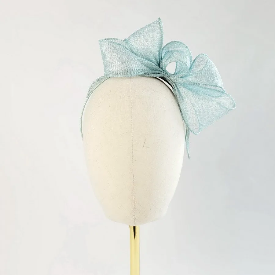Aqua Blue Feather Free Wedding Fascinator