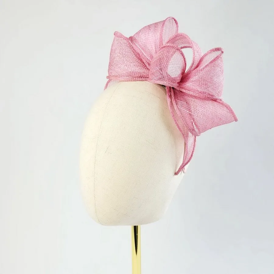 Dusky Pink Feather Free Wedding Fascinator