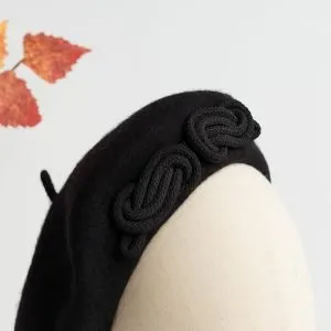 Black autumn and fall hat handsewn by Imogen's Imagination in Sheffield UK