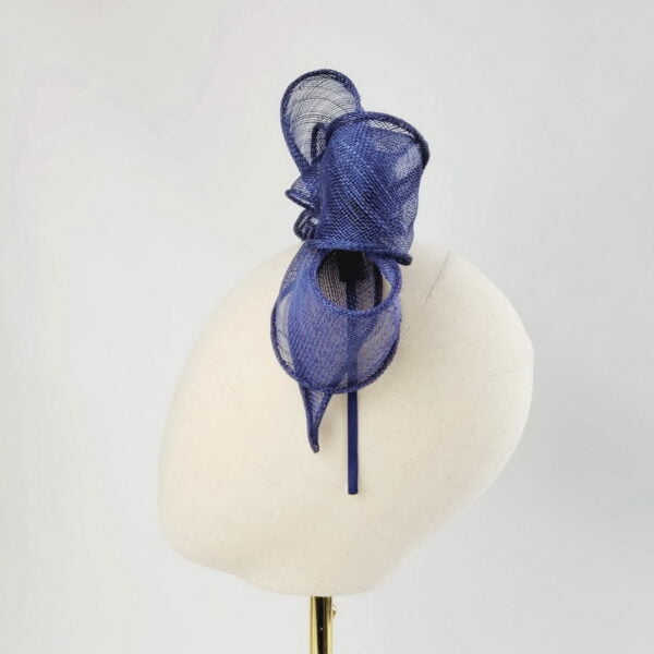 Navy Blue Looped Fascinator Headband - Image 10