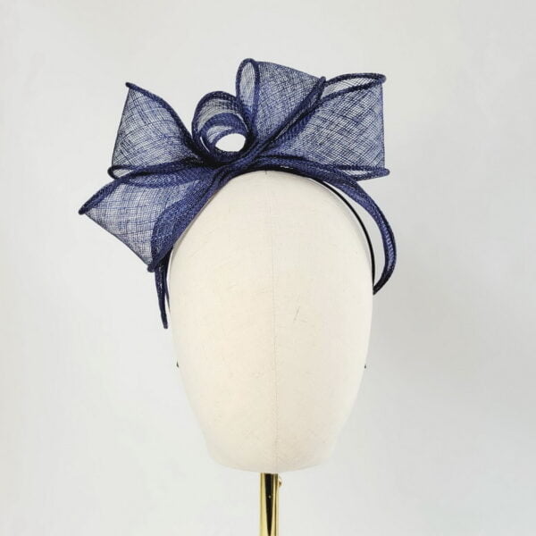 Navy Blue Looped Fascinator Headband