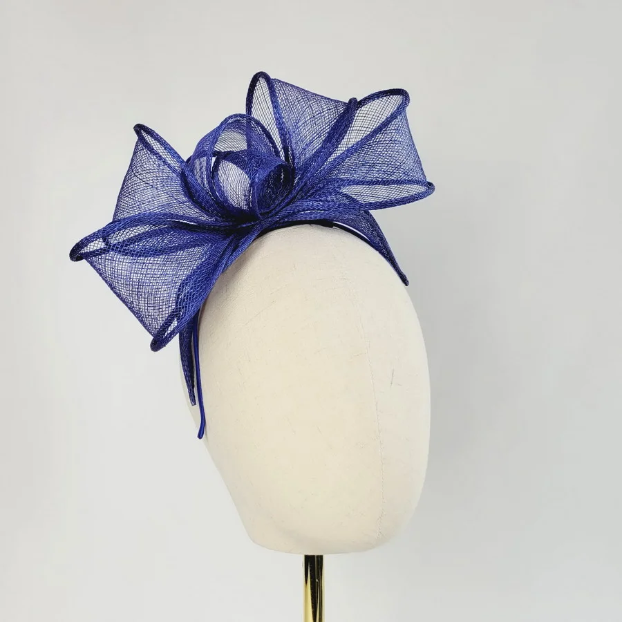 Royal Blue Looped Fascinator Headband - Image 7